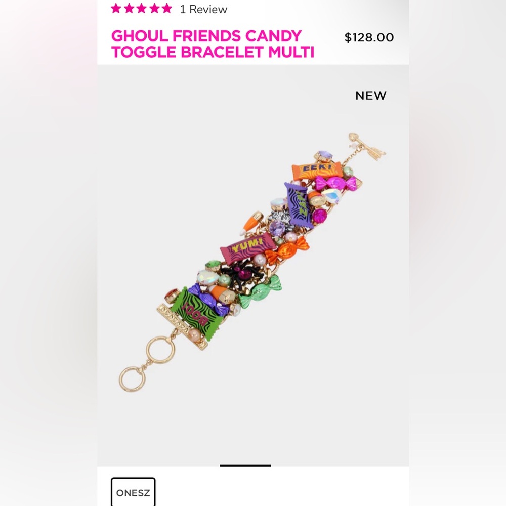New GHOUL FRIENDS CANDY TOGGLE BRACELET MULTI